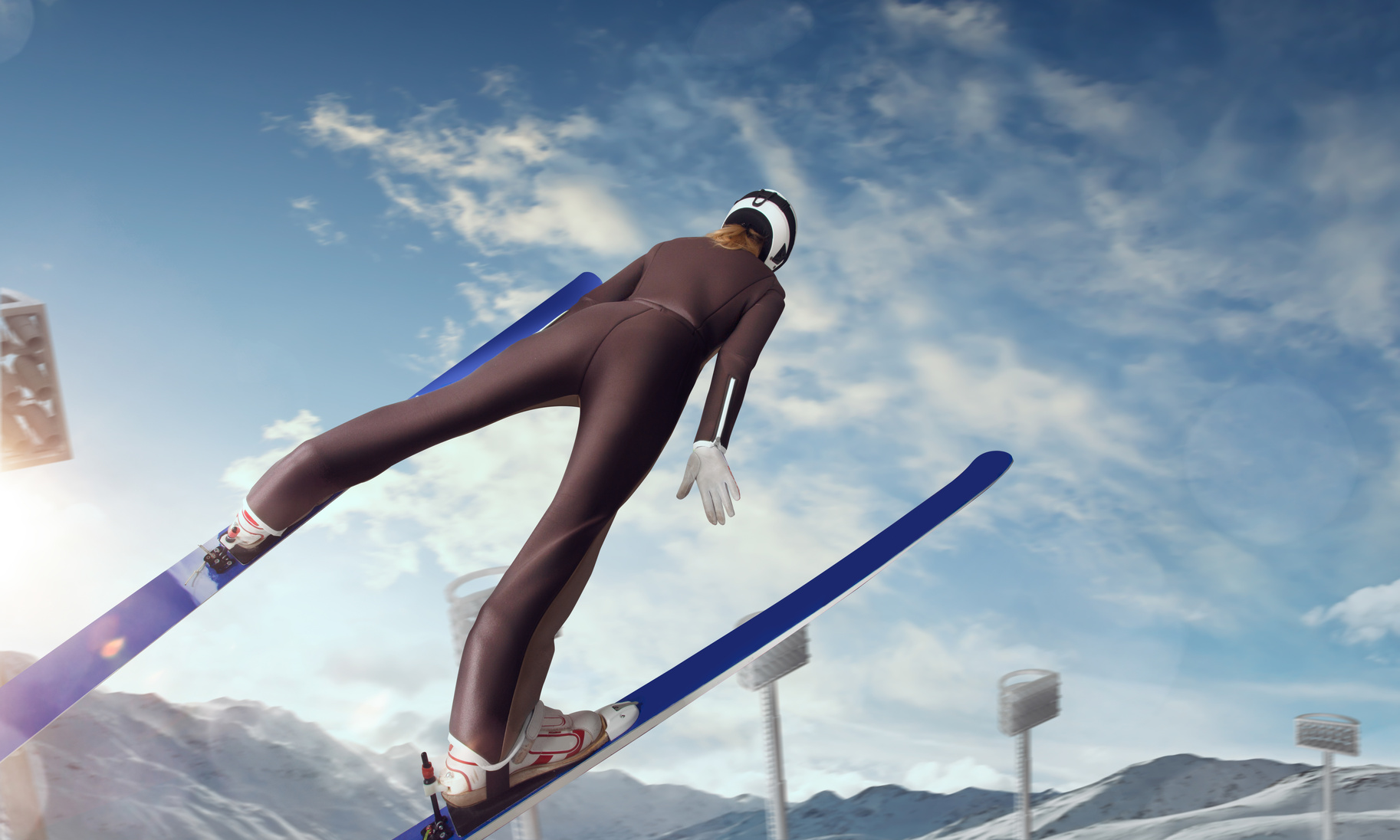 Ski jumping.